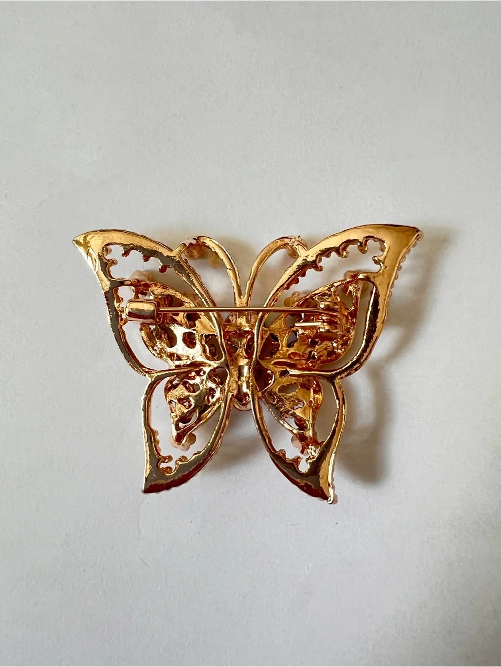 Lot of 3 Multicolor Crystal Butterfly Brooch Pin - Women Jewelry